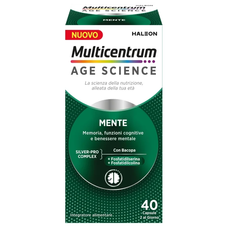 Multicentrum Age Mente Integratore per la Memoria 40 Capsule