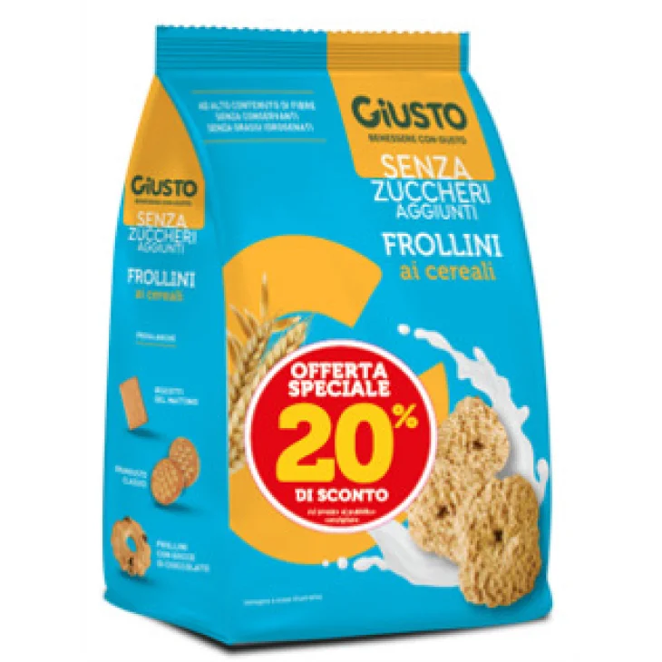 Giusto Senza Zuccheri Aggiunti Frollini ai Cereali 350 g Prezzo Speciale Giusto Senza Zuccheri Aggiunti Frollini ai Cereali 350 g Prezzo Speciale