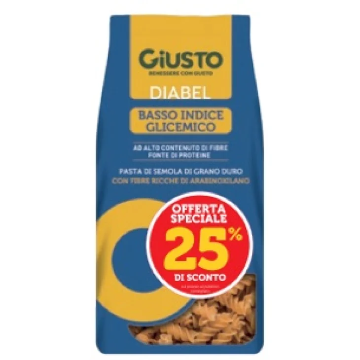 Giusto Diabel Pasta Fusilli a Basso Indice Glicemico 400 g Prezzo Speciale Giusto Diabel Pasta Fusilli a Basso Indice Glicemico 400 g Prezzo Speciale
