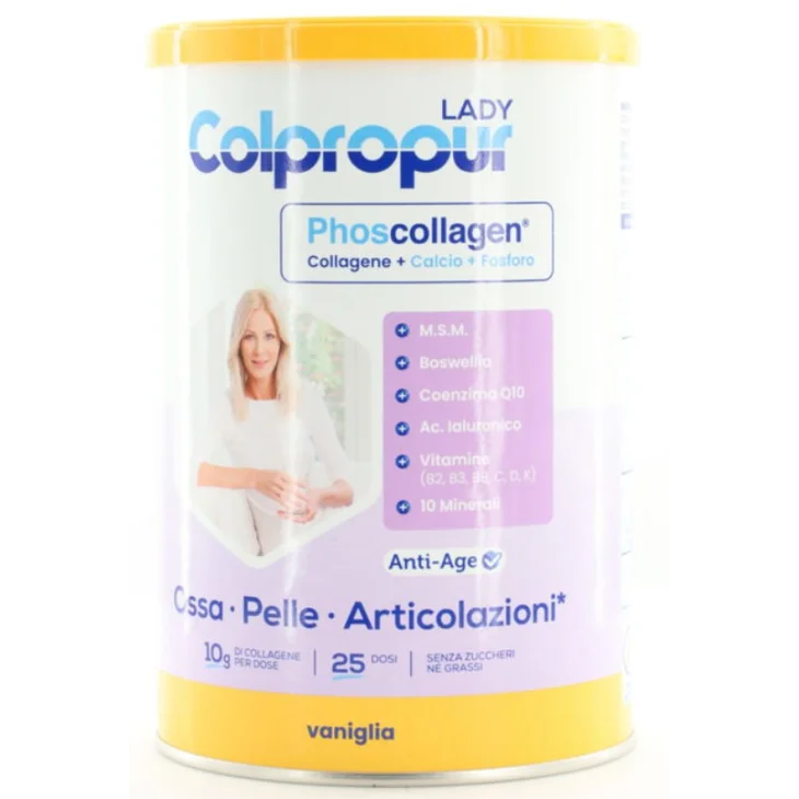Colpropur Lady Vaniglia Integratore Donna per Ossa, Pelle e Articolazioni  332,5 g