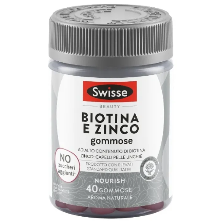Swisse Integratore di Biotina + Zinco per Capelli, Pelle e Unghie 40 Gommose