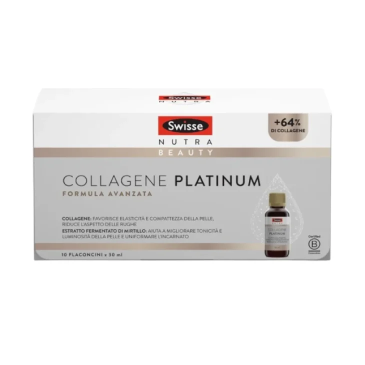 Swisse Collagene Platinum Integratore Pelle 10 Flaconcini