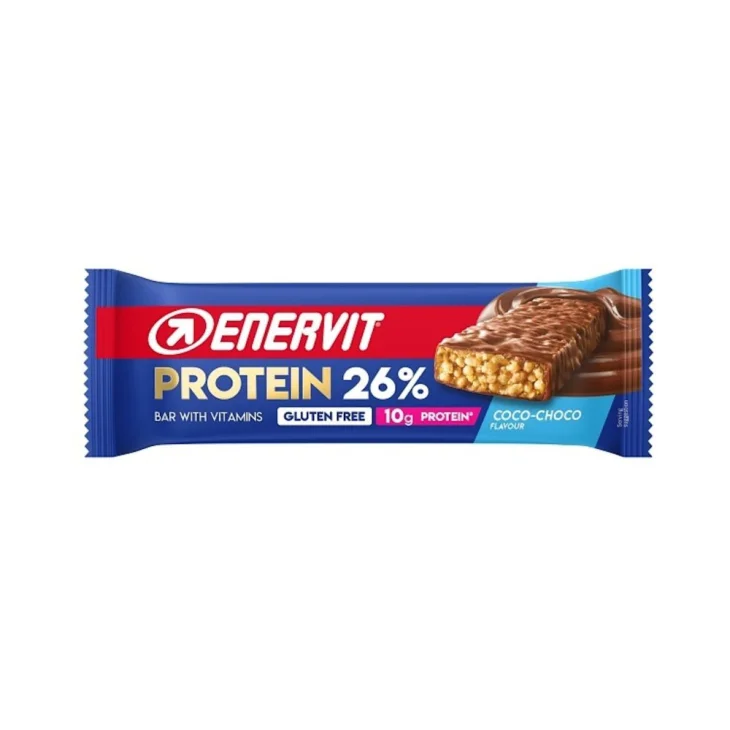 Enervit Protein Bar 26% Barretta Proteica Cocco Cioccolato Senza Glutine 40g Enervit Protein Bar 26% Barretta Proteica Cocco Cioccolato Senza Glutine 40g