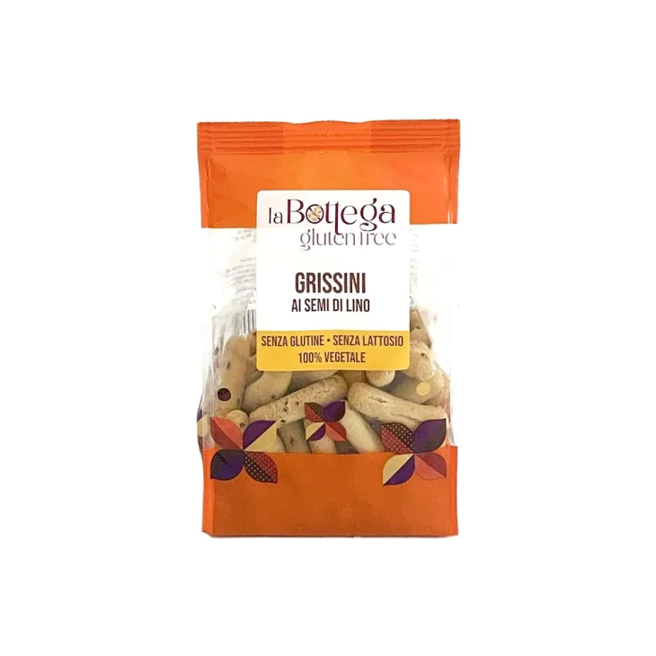 La Bottega Gluten Free Crostini ai Semi di Lino Dorato Senza Glutine 40g La Bottega Gluten Free Crostini ai Semi di Lino Dorato Senza Glutine 40g