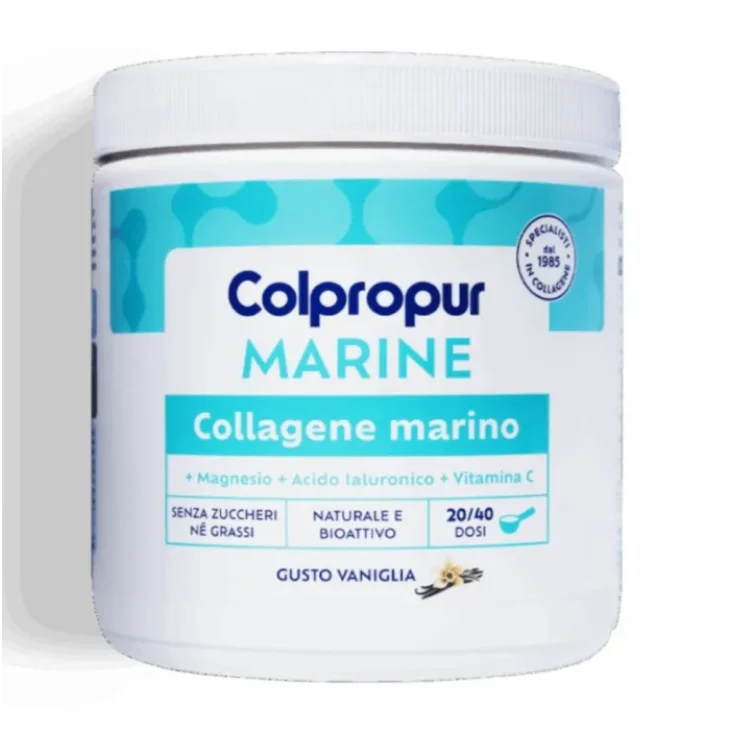 Colpropur Marine Collagene Marino Integratore per Ossa e Articolazioni Gusto Vaniglia 228 g