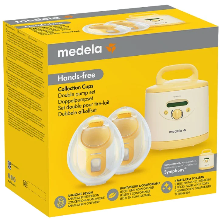 Medela Hands-Free Coppe Collection 24mm per Estrazione Latte a Mani Libere Set 2 pezzi