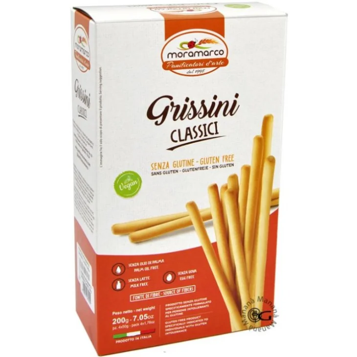 Panificio Moramarco Grissini Classici Senza Glutine Vegano Ricco Fibre 200g