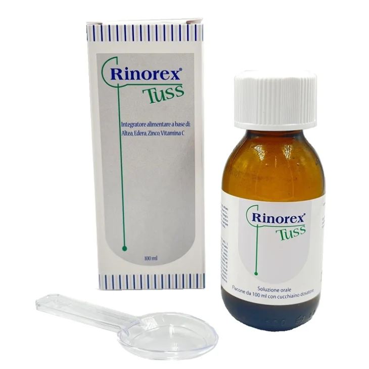 Rinorex Tuss Sciroppo Integratore Gola e Vie Respiratorie con Altea ed Edera 100 ml