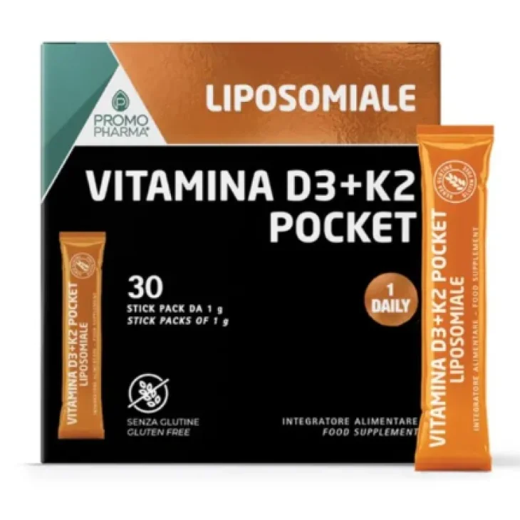 Liposomiale Integratore Alimentare di Vitamina D3+K2 30 Stick