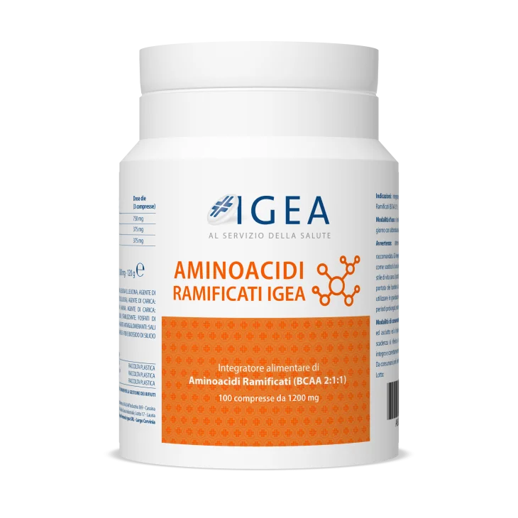 Farmacia Igea Aminoacidi Ramificati Integratore BCAA 2:1:1 1200 mg 100 compresse