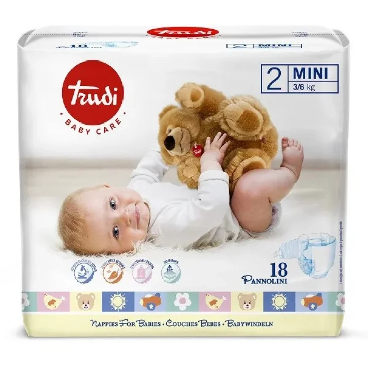 Trudi Baby Care Pannolino Mini 3-6 Kg 18 Pezzi Trudi Baby Care Pannolino Mini 3-6 Kg 18 Pezzi