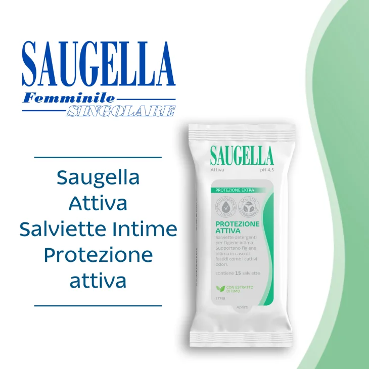 Saugella Attiva Salviettine Intime Protezione Intima Biodegradabili 15 Pezzi Saugella Attiva Salviettine Intime Protezione Intima Biodegradabili 15 Pezzi