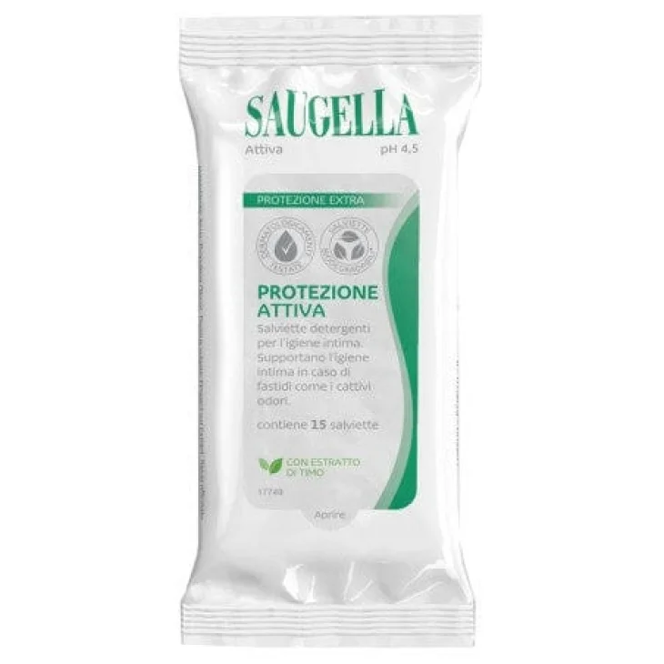 Saugella Attiva Salviettine Intime Protezione Intima Biodegradabili 15 Pezzi Saugella Attiva Salviettine Intime Protezione Intima Biodegradabili 15 Pezzi