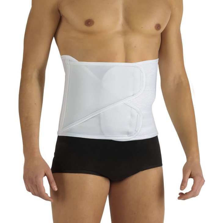 Pavis 1674 Fascia Addominale Anatomica Batteriostatica Contenzione Misura XXL Bianco 24 cm