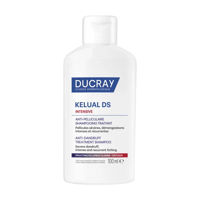 Ducray Kelual DS Intensive Shampoo Trattante Anti-Forfora Elimina il 100% della forfora Severa e Prurito Intenso 72h di sollievo 100 ml