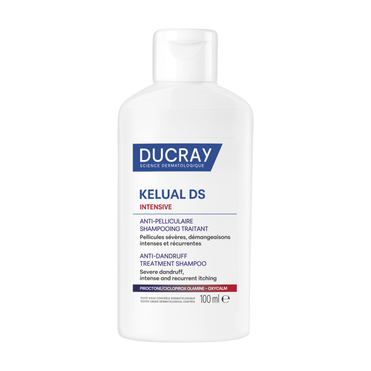 Ducray Kelual DS Intensive Shampoo Trattante Anti-Forfora Elimina il 100% della forfora Severa e Prurito Intenso 72h di sollievo 100 ml