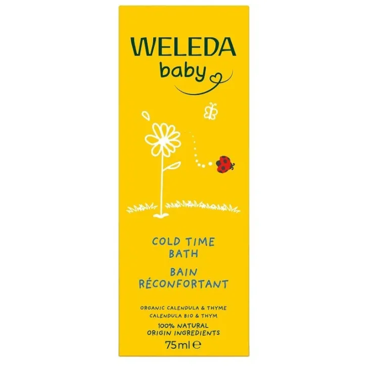Weleda Baby Calendula Bagno Balsamico Cold Time Delicato e Biologico 75 ml Weleda Baby Calendula Bagno Balsamico Cold Time Delicato e Biologico 75 ml