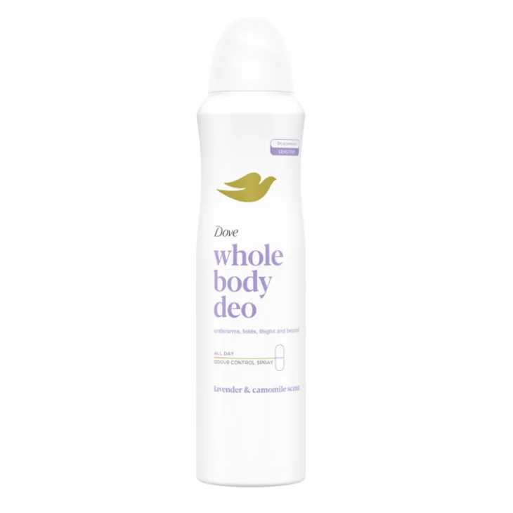 Dove Whole Body Deo Lavanda & Camomilla Spray Deodorante per il Corpo 150 Ml Dove Whole Body Deo Lavanda & Camomilla Spray Deodorante per il Corpo 150 Ml