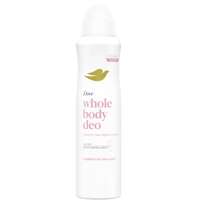 Dove Whole Body Deo Raspberry & Rosa Deodorante per il Corpo Spray 150 Ml Dove Whole Body Deo Raspberry & Rosa Deodorante per il Corpo Spray 150 Ml