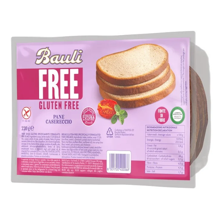 Bauli Pane Casereccio Senza Glutine 220g Bauli Pane Casereccio Senza Glutine 220g