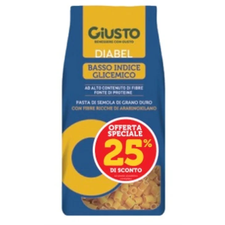 Giusto Diabel Pasta Ditalini Rigati a Basso Indice Glicemico 400 g Taglio Prezzo