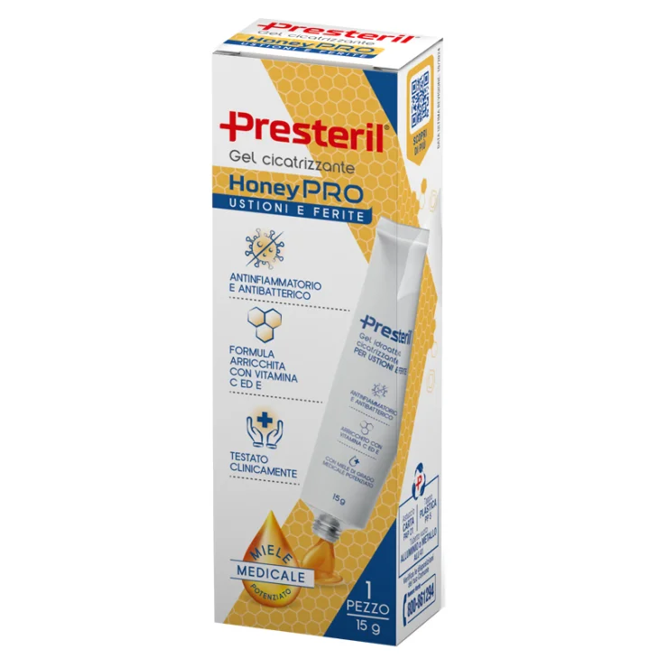 Presteril Honey Pro Gel Idroattivo Cicatrizzante per Ferite e Ustioni 15 g