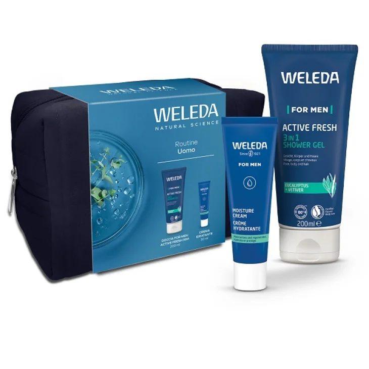 Weleda Rituale Uomo Doccia Men Active Fresh 3in1 200Ml + Crema Idratante 30 Ml Weleda Rituale Uomo Doccia Men Active Fresh 3in1 200Ml + Crema Idratante 30 Ml