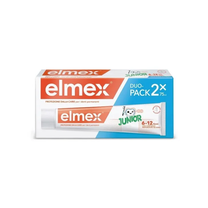 Elmex Junior Dentifricio 6-12 Anni Duopack 2x75ml Fluoruro 1400ppm Elmex Junior Dentifricio 6-12 Anni Duopack 2x75ml Fluoruro 1400ppm