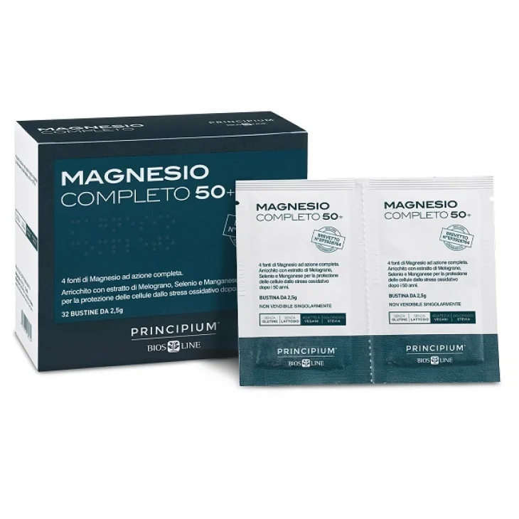 Bios Line Principium Magnesio Completo Integratore di Magnesio e Antiossidanti per Over 50 32 bustine da 2.5gr Bios Line Principium Magnesio Completo Integratore di Magnesio e Antiossidanti per Over 50 32 bustine da 2.5gr