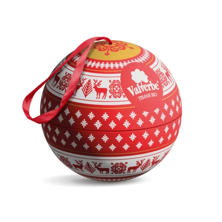 Valverbe Tisane Bio Pallina di Natale in Metallo Limited Edition 1 pezzo