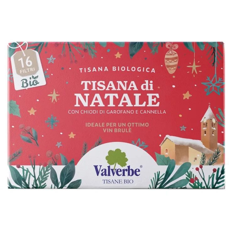 Valverbe Tisana di Natale Tisana Biologica con Chiodi di Garofano e Cannella 16 filtri