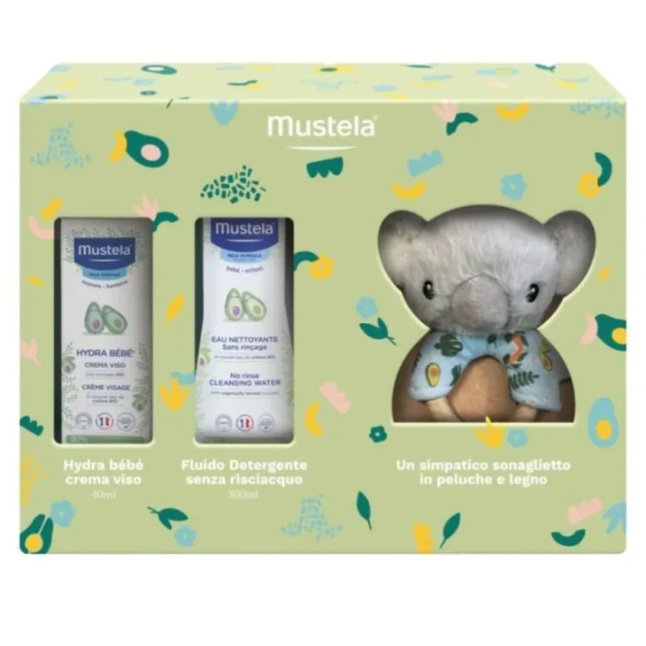 Mustela Cofanetto Koala Detergente Delicato 200 ml + Crema Viso 40 ml + 1 Peluche Koala