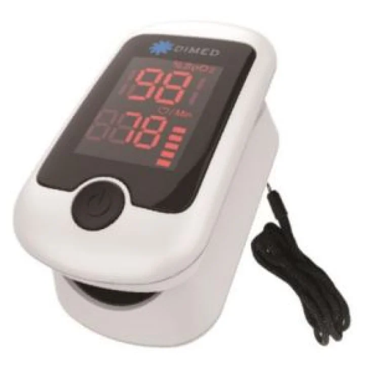Dimed Pulsossimetro da Dito LED Misurazione Ossigeno nel Sangue e Battito Cardiaco