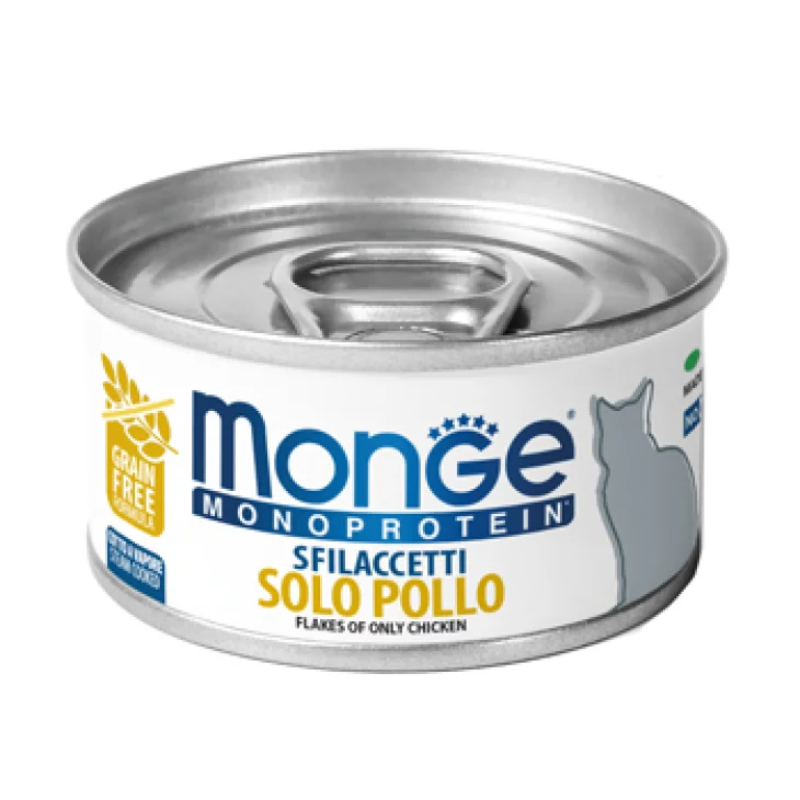 MONGE MONOPROTEIN SFILACCETTI SOLO POLLO 80 G