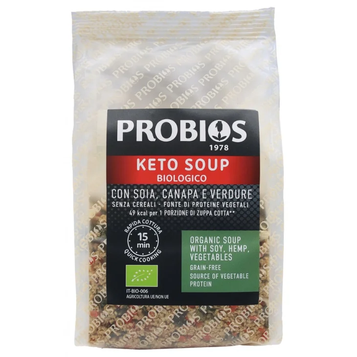 Probios Keto Soup con Soia Canapa e Verdure a Rapida Cottura 200 grammi