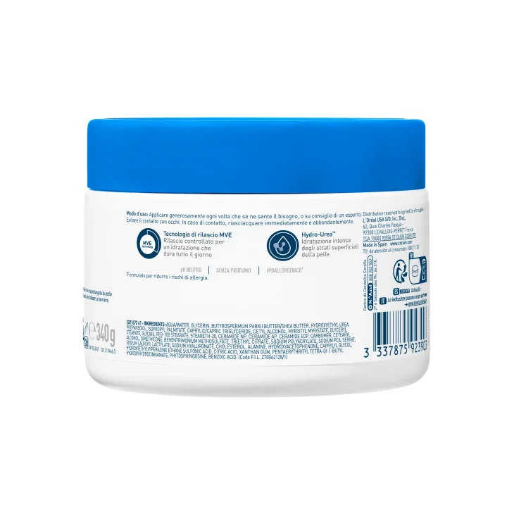 CeraVe Crema Idratante Intensiva Per il Corpo Pelli Molto Secche e Con Sensazione Di Prurito 340g CeraVe Crema Idratante Intensiva Per il Corpo Pelli Molto Secche e Con Sensazione Di Prurito 340g