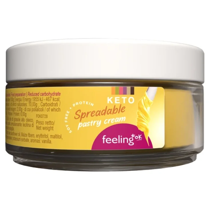 FeelingOk Crema Proteica Spalmabile alla Crema Pasticcera 100 g