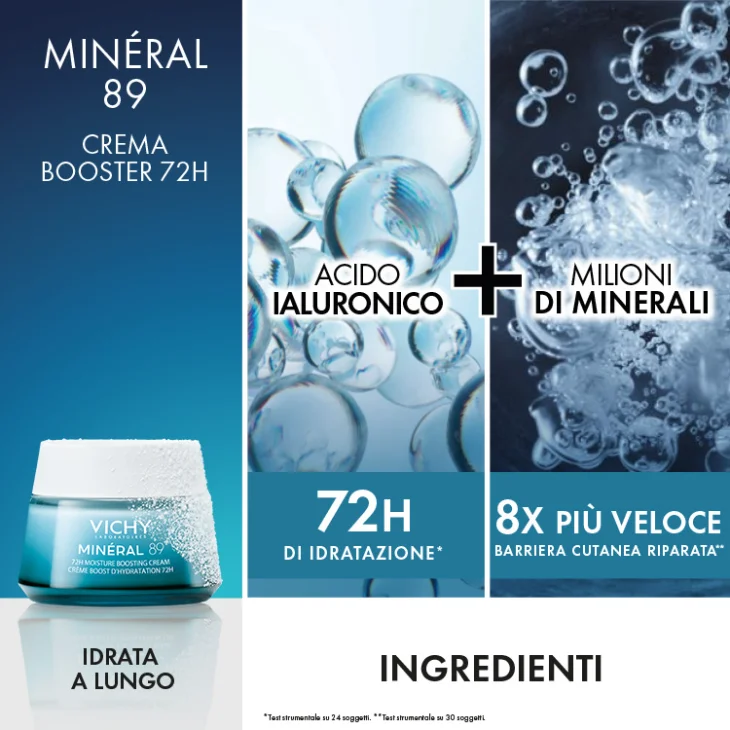 Vichy Cofanetto Regalo Boost Idratazione con Minéral 89 Booster Siero 50ml + Minéral 89 Crema 15ml