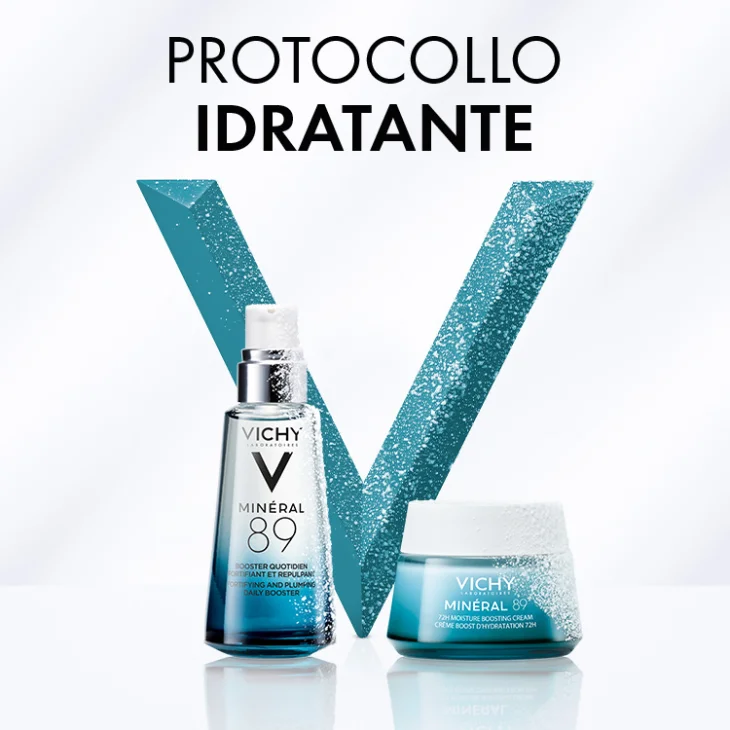 Vichy Cofanetto Regalo Boost Idratazione con Minéral 89 Booster Siero 50ml + Minéral 89 Crema 15ml