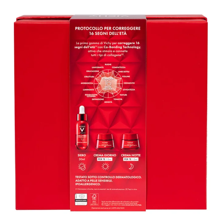 Vichy Cofanetto Spa Protocollo Antietà Liftactiv Collagen Specialist 16 Siero 30ml + Crema Giorno 15ml + Crema Notte 15ml