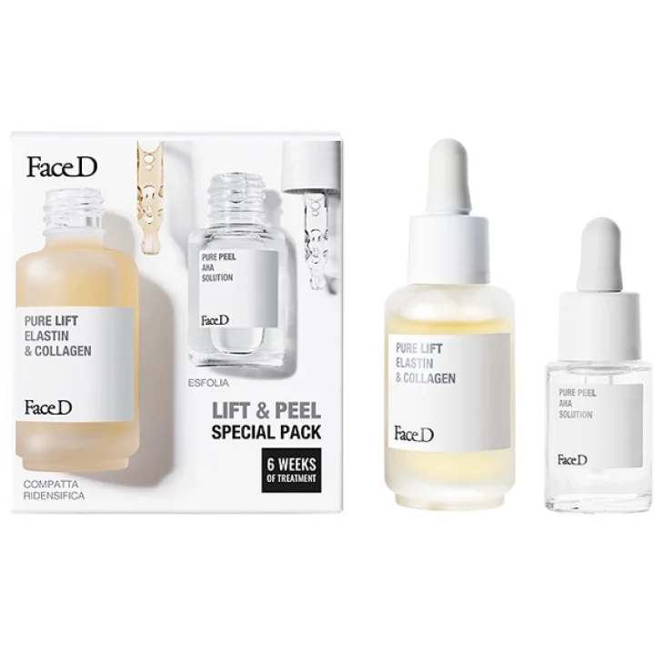 Face D Pure Lift + Pure Peel Trattamento Anti-Età Rassodante ed Esfoliante 30 Ml + 13 Ml