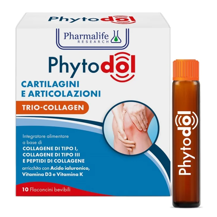 Phytodol Trio Collagen Integratore Alimentare per il Supporto a Ossa, Cartilagini e Articolazioni 10 Flaconcini da 25 ml Phytodol Trio Collagen Integratore Alimentare per il Supporto a Ossa, Cartilagini e Articolazioni 10 Flaconcini da 25 ml