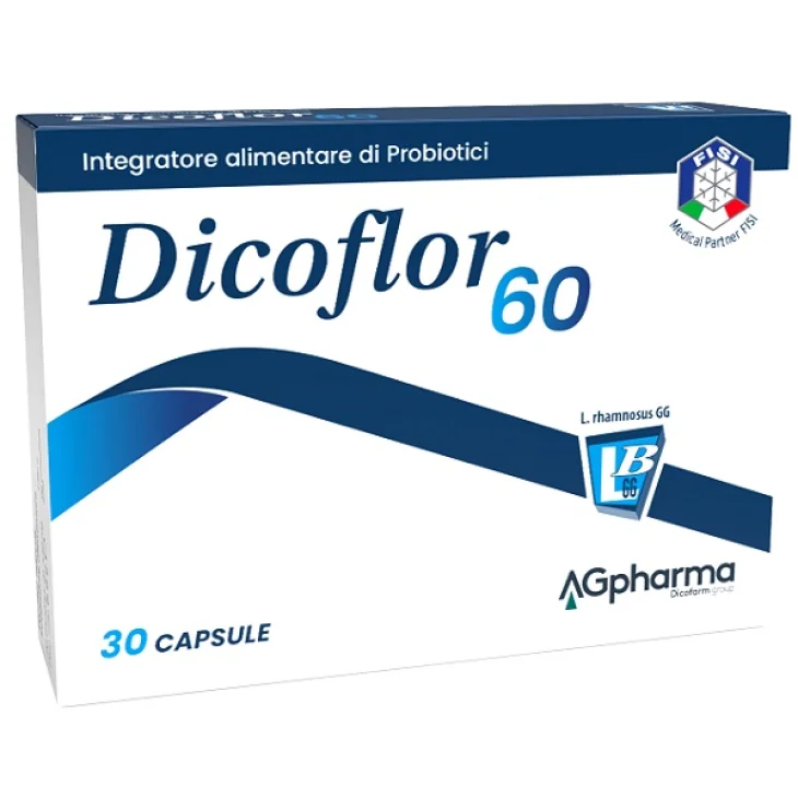 Dicoflor 60 Integratore di Probiotici per l'Equilibrio della Flora Intestinale 30 Capsule
