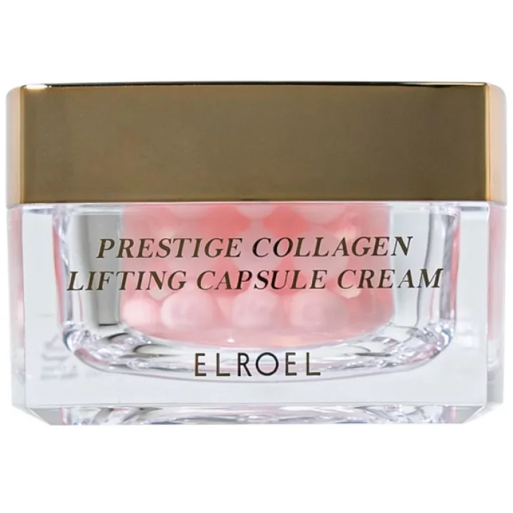 Elroel Prestige Collagen Crema Viso Antirughe Schiarente Rinvigorente Capsule Cream 55 ml