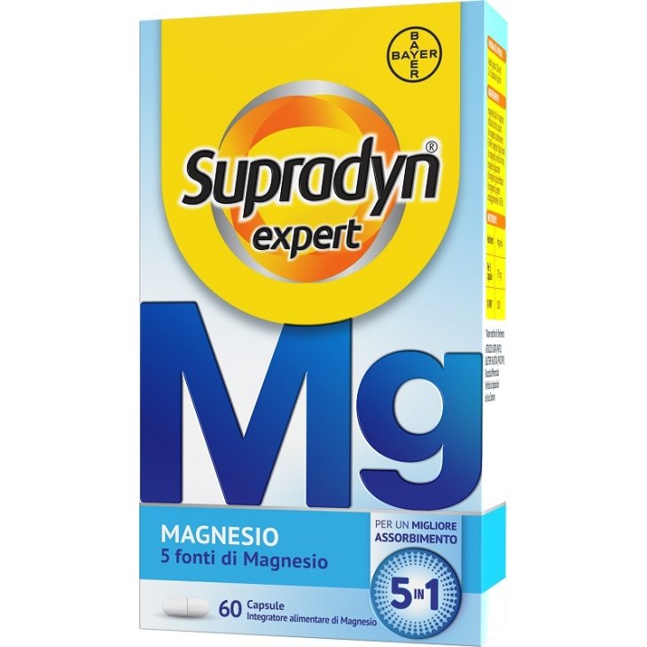 Supradyn Expert Magnesio Integratore a base di Magnesio per Energia e Benessere Muscolare 60 capsule