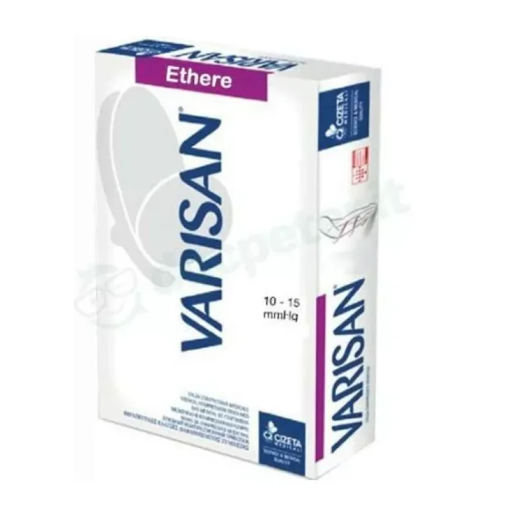 Varisan Ethere Collant Gestante Compressione 15-20 mmHg ATU PC Corto Poudre Taglia 3