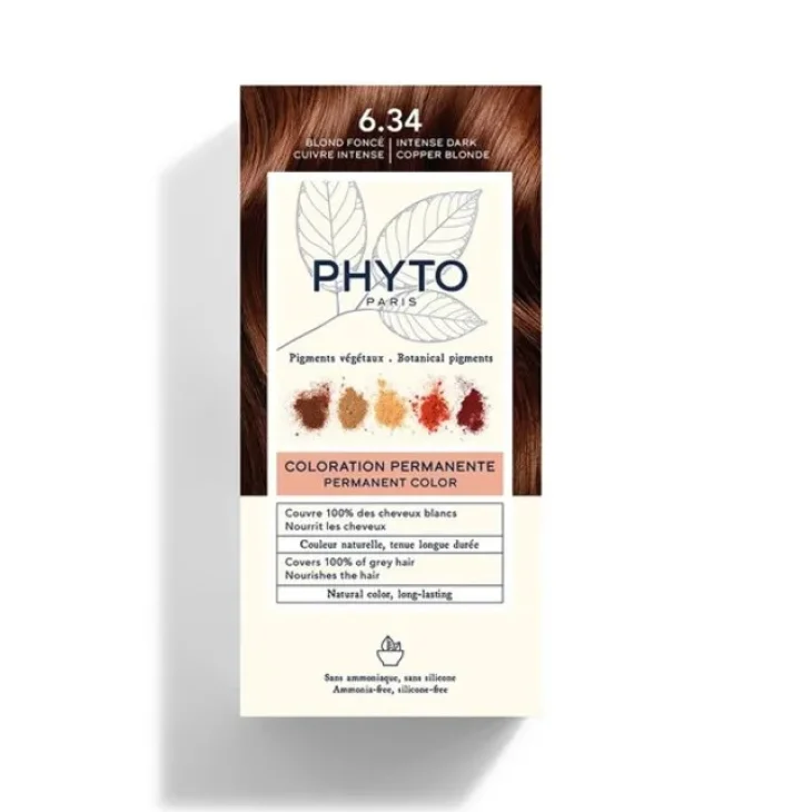 Phyto Color Kit Tinta per Capelli Colore 6,34 Biondo Scuro Ramato