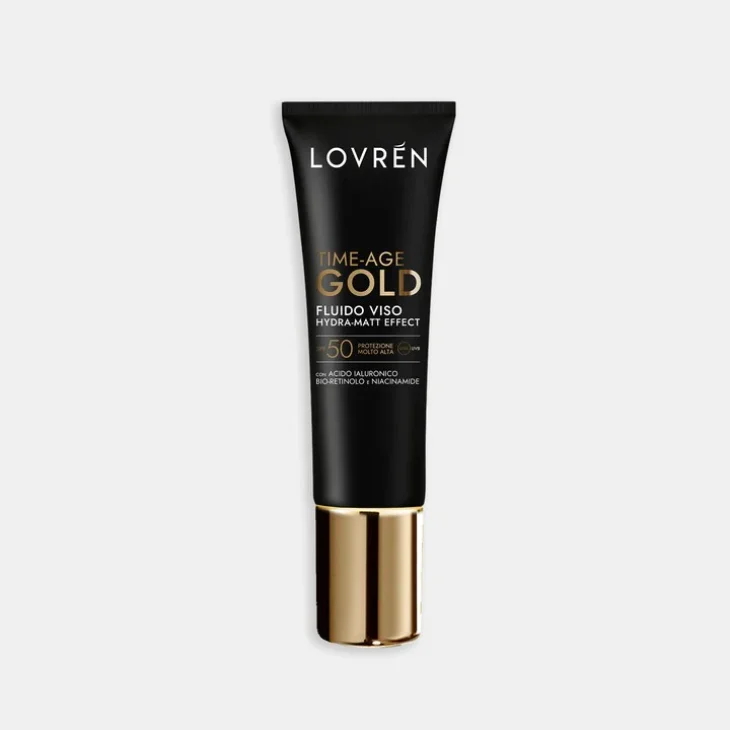 Lovrén Time Age Gold Hydra-Matt Effect Fluido Viso Idratante SPF50 30 ml Lovrén Time Age Gold Hydra-Matt Effect Fluido Viso Idratante SPF50 30 ml