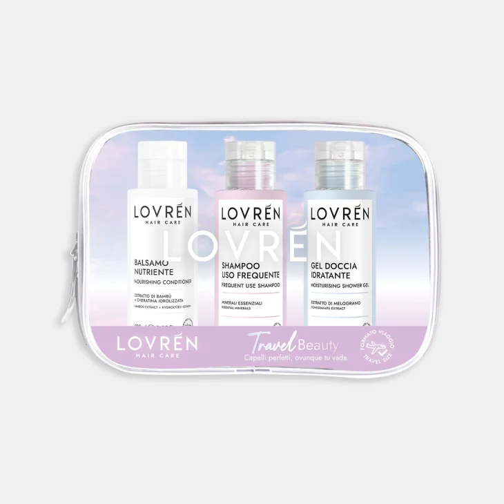 Lovrén Beauty Travel Size 1 Balsamo 100 ml + 1 hampoo Uso Frequente 100 ml + 1 Gel Doccia 100 ml Lovrén Beauty Travel Size 1 Balsamo 100 ml + 1 hampoo Uso Frequente 100 ml + 1 Gel Doccia 100 ml