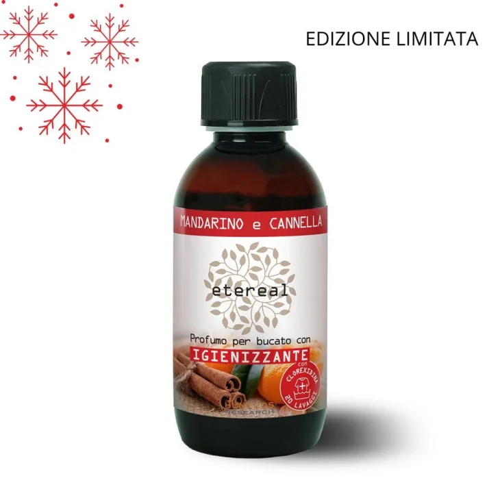 Etereal Profumo Per Bucato Igienizzante Mandarino e Cannella 200 ml Etereal Profumo Per Bucato Igienizzante Mandarino e Cannella 200 ml